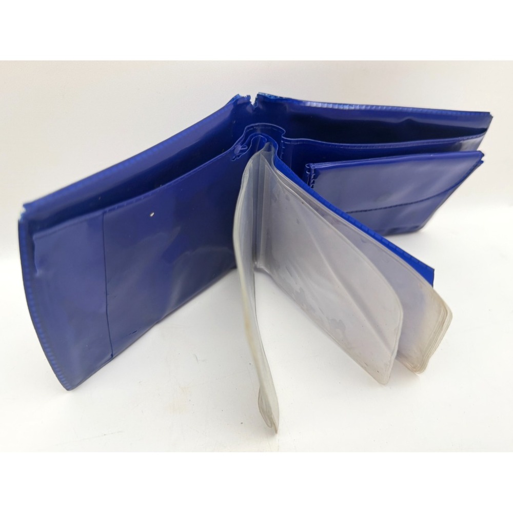Vintage 1995 Mighty Morphin Power Rangers Blue Vinyl Bifold Wallet Saban - Picture 11 of 12